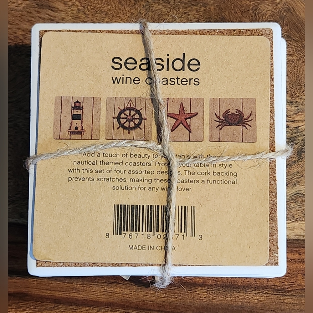 Seaside Assorted Coasters Set - Picture 2 of 2